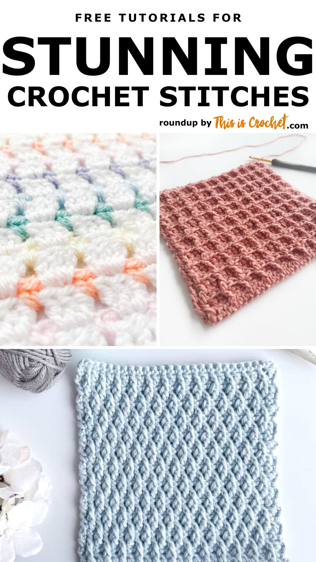 30+ Stunning Crochet Stitches - Crochet 365 Knit Too, A Year Of