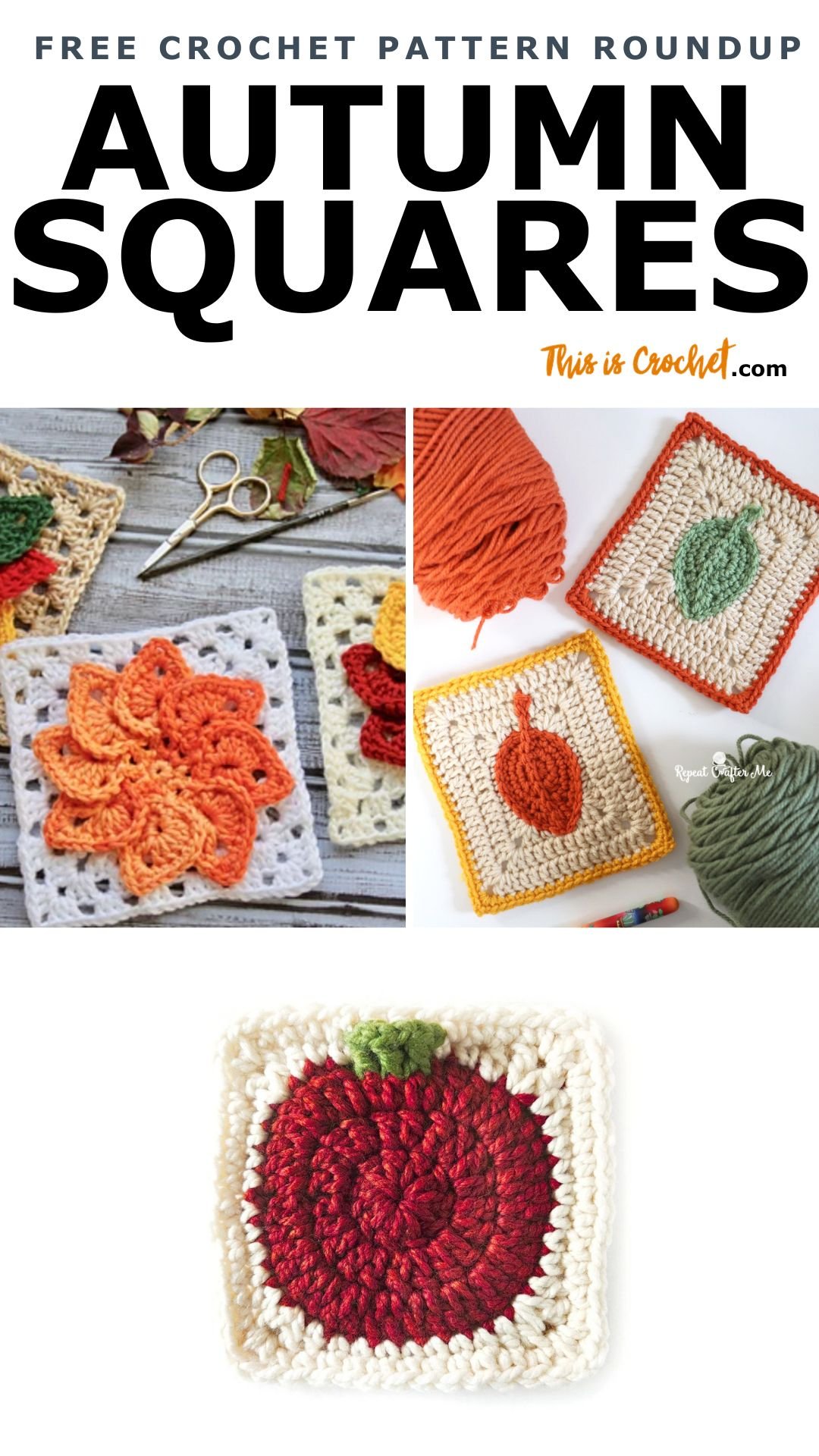 autumn crochet squares