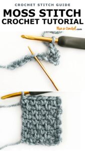 Moss Stitch Crochet Tutorial (Granite, Linen, Seed, Woven Stitch