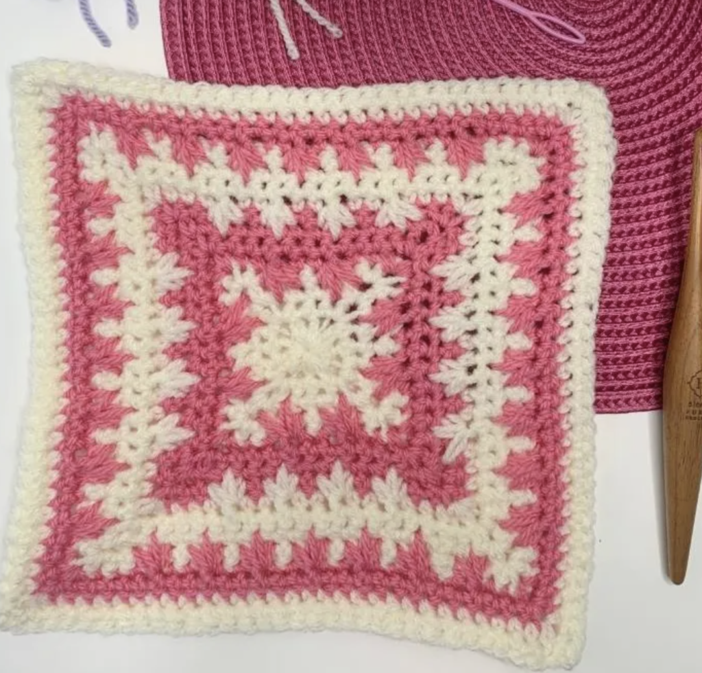 Crochet Snowflake Patterns Made with Squares - This is Crochet